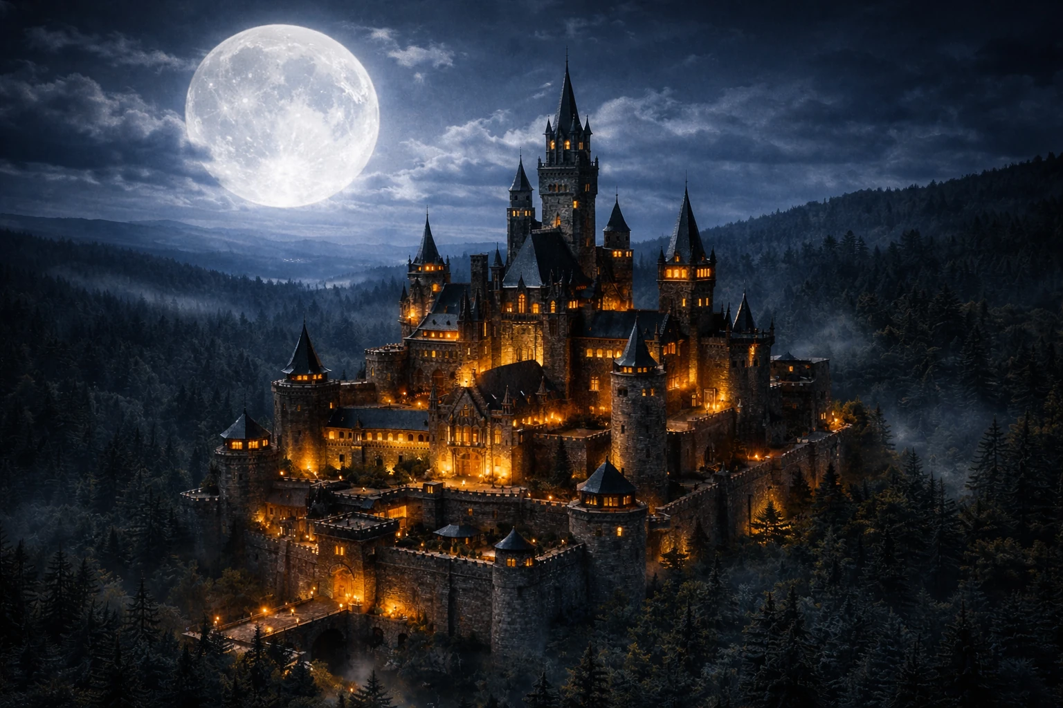 Paisaje nocturno de Sangre de Luna